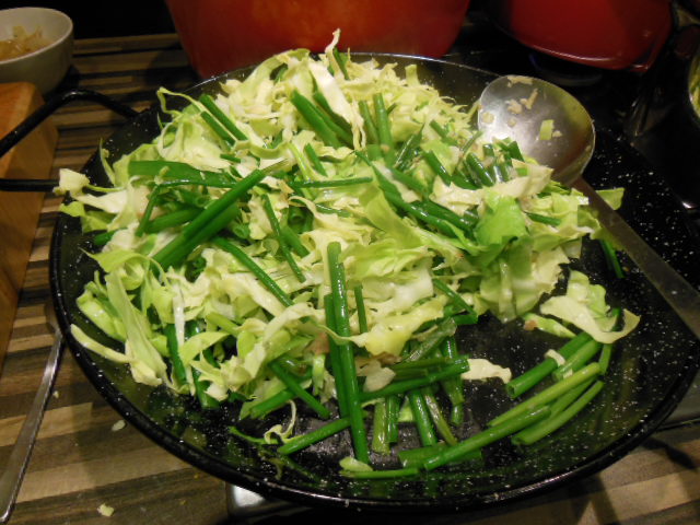 spring onions cooking